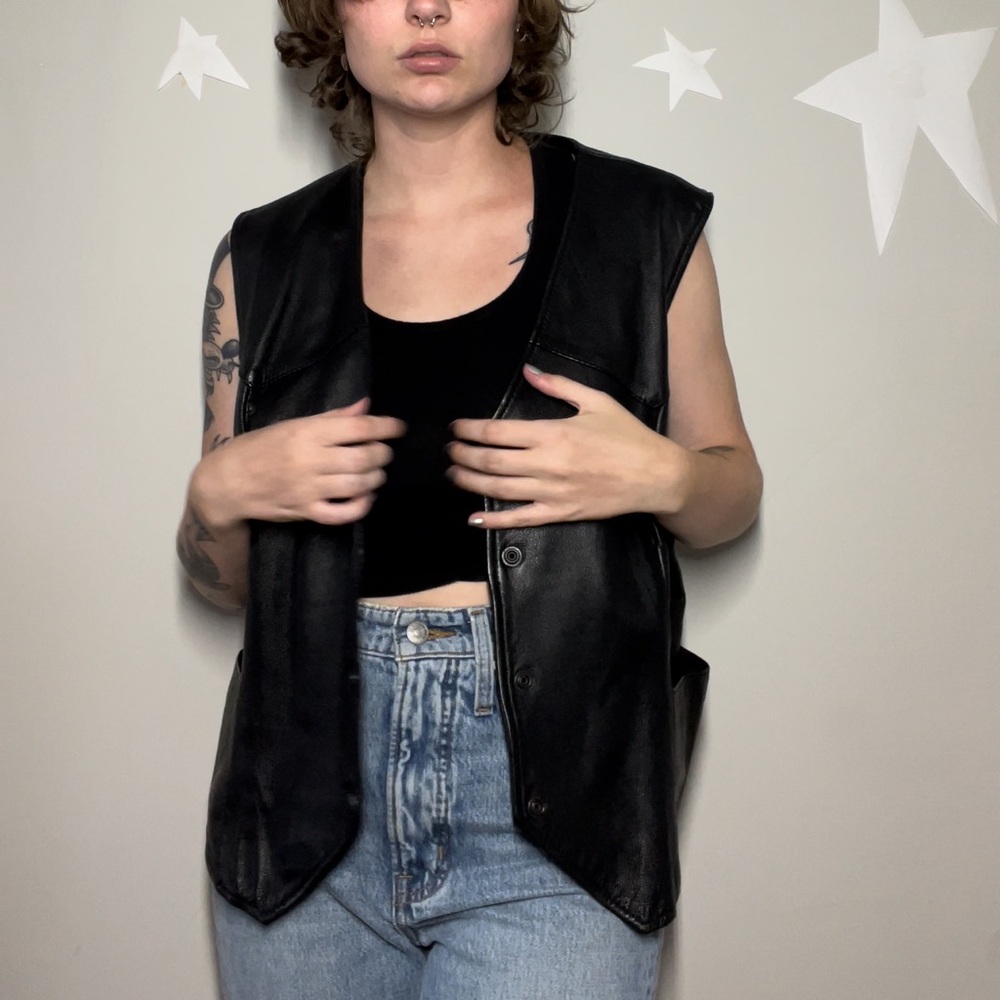 leather vest **on trend**